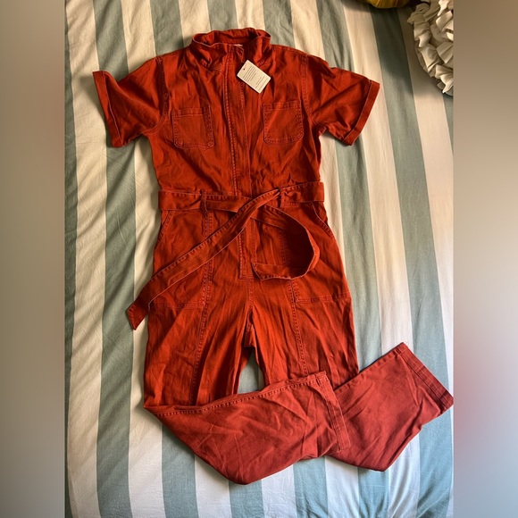 Women's Red Jumpsuit - Picture 3 of 3